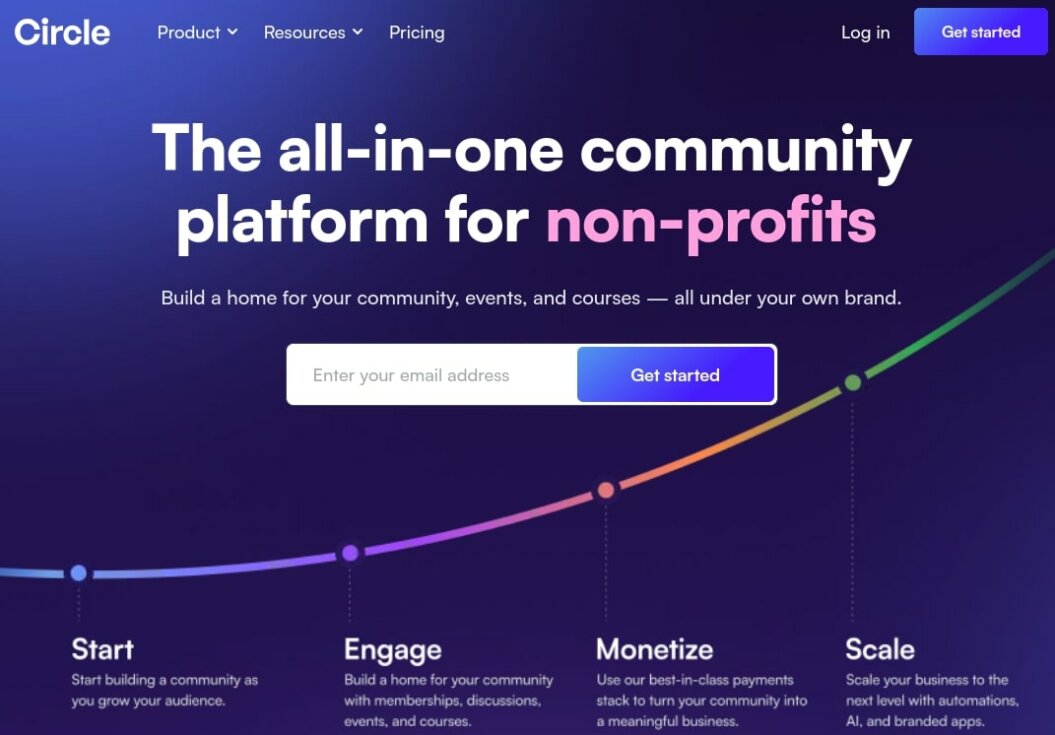 Circle Homepage screenshot